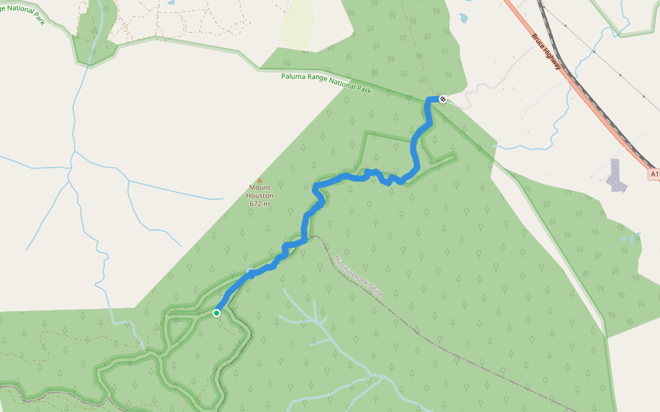 Bambaroo Track walking route map in Bambaroo