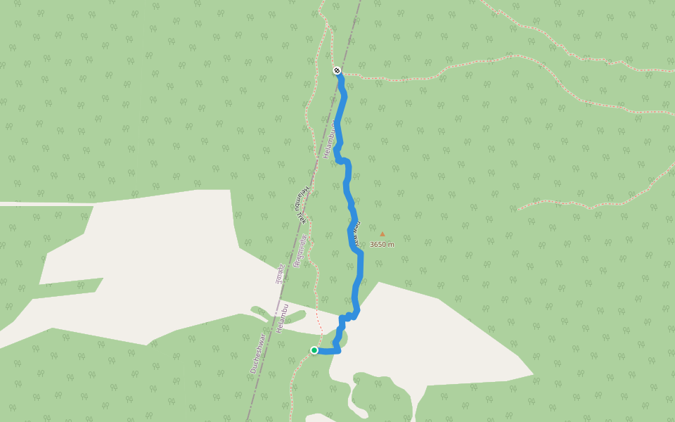 new way walking route map in Ghyangphedi