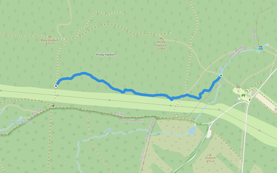 Trail Svätý Vrch 4 walking route map in Svätý Jur