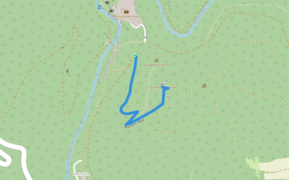 Wimmer Weg walking route map in Nöhagen