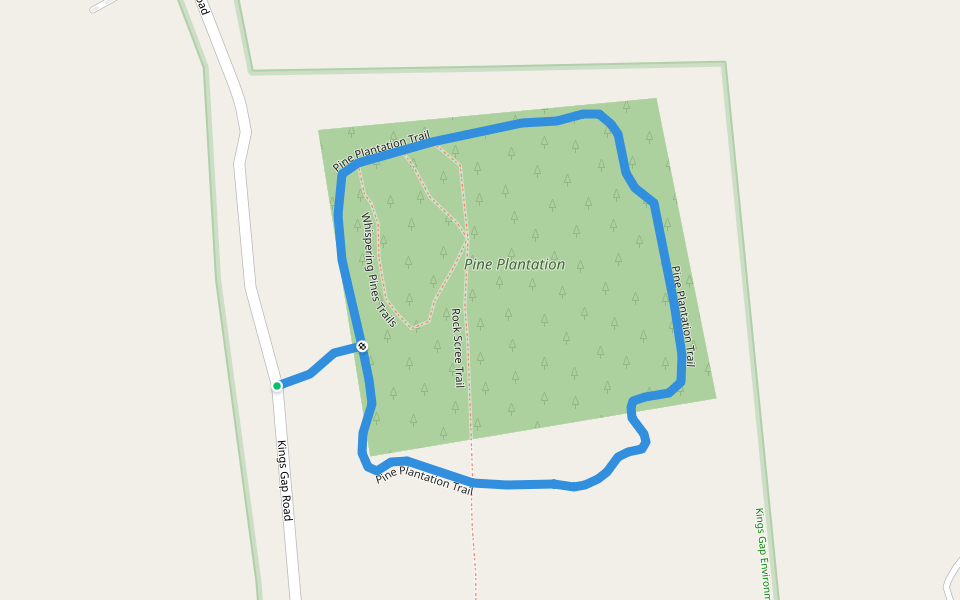 Pine Plantation Trail walking route map in Carlisle