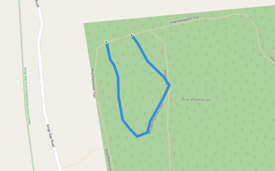 Whispering Pines Trails walking route map in Carlisle