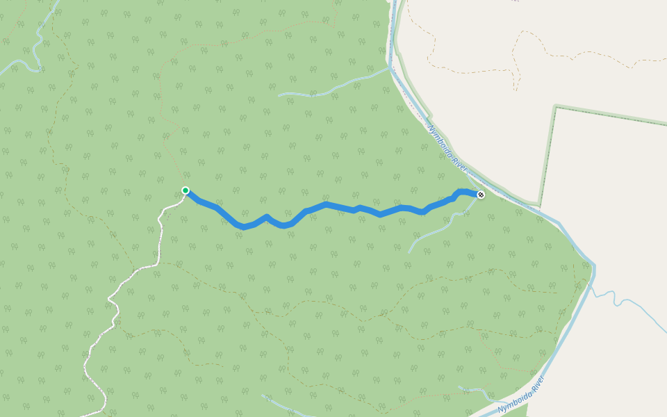 Black Snake Trail walking route map in Dalmorton