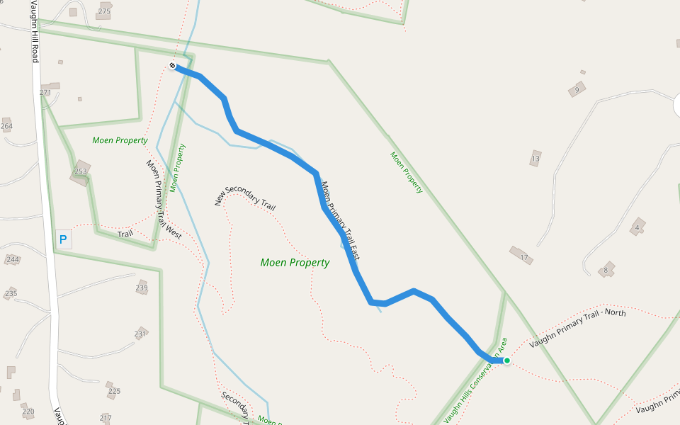 Moen Primary Trail East walking route map in Bolton