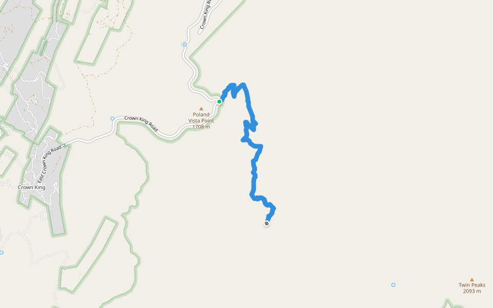 Algonquin Trail #225 walking route map in Crown King