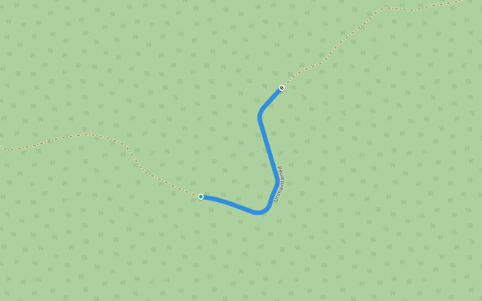 Unmaintained walking route map in Hedgesville