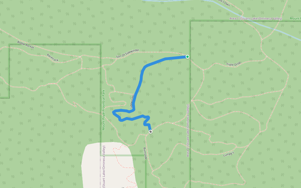 Sidewinder walking route map in Fort St. James