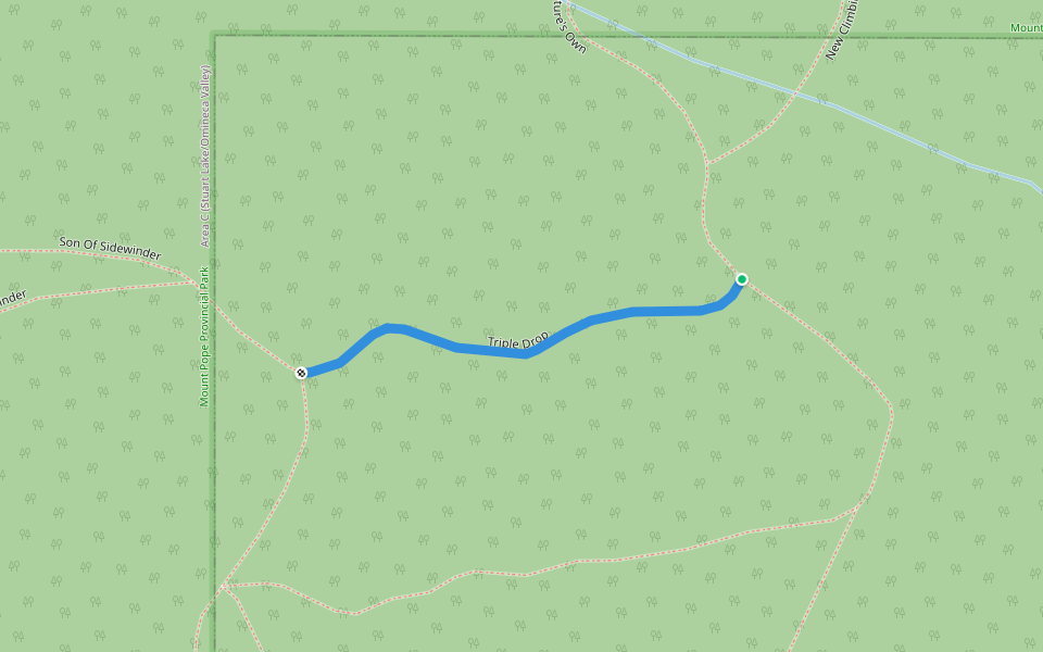 Triple Drop walking route map in Fort St. James