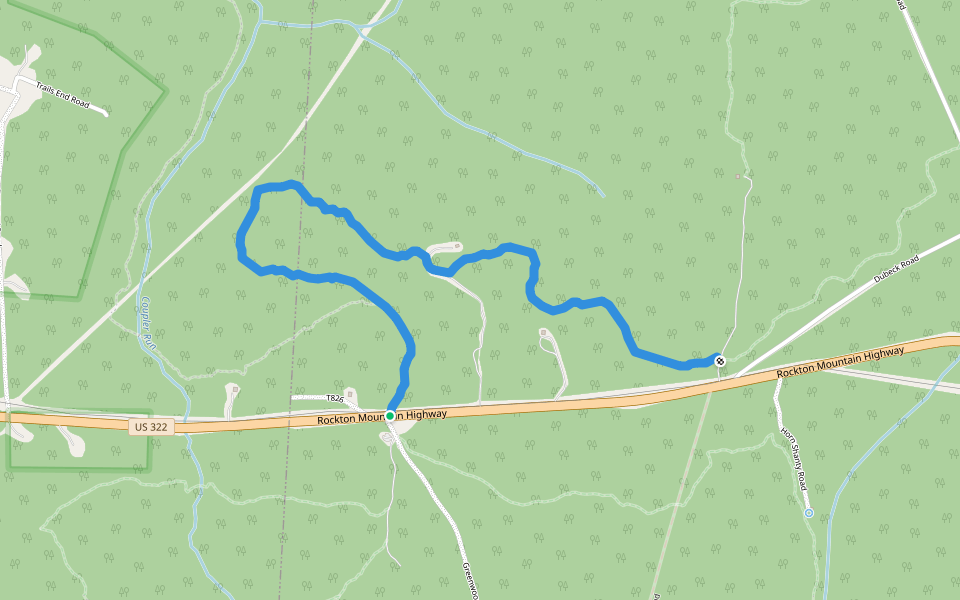 Tar Kiln Spring Trail walking route map in Rockton