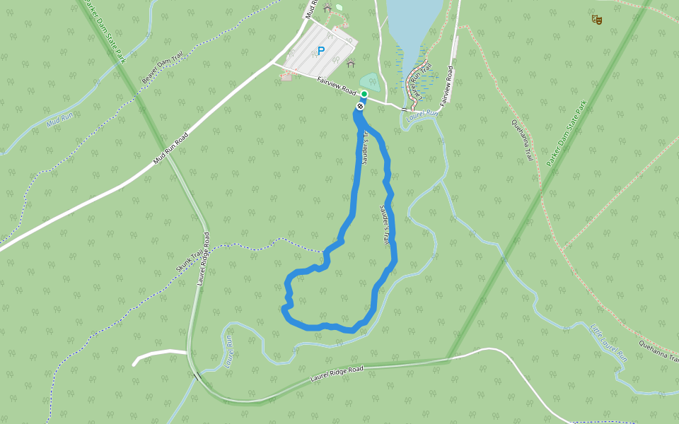 Sauder's Trail walking route map in Penfield