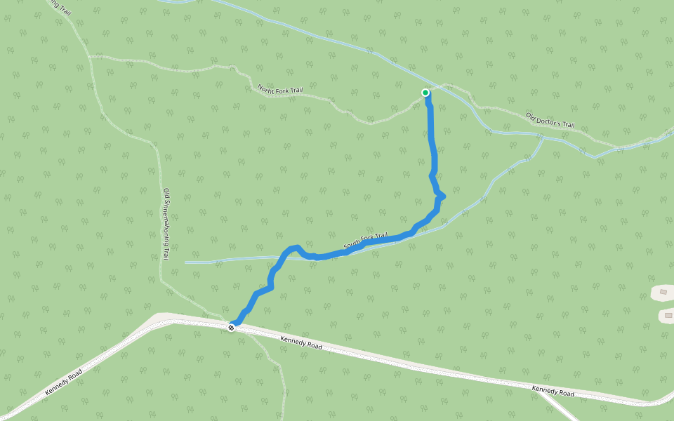 South Fork Trail walking route map in Penfield