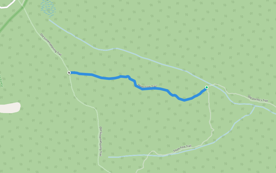 Norht Fork Trail walking route map in Penfield