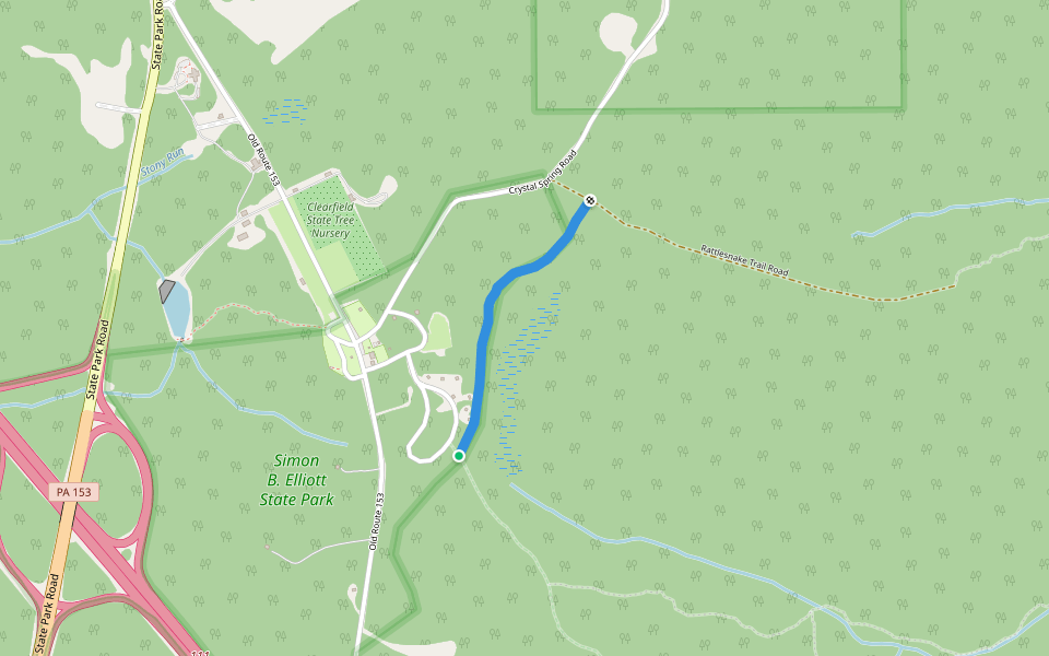 Old Horse Trail walking route map in Penfield