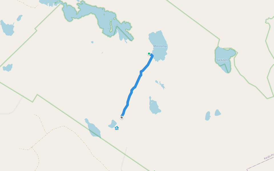Peuuran polu, Hirvaan kierros walking route map in Ahola