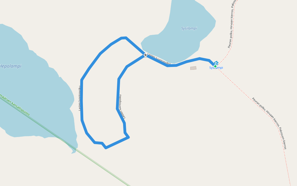 Lasten luontopolku walking route map in Knivsund