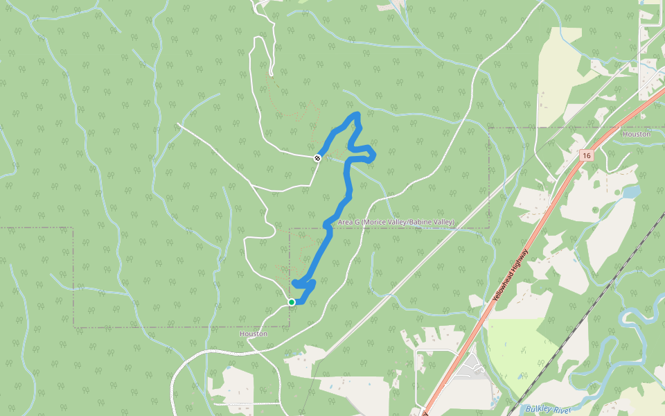 Sticks 'n' Stones walking route map in Houston