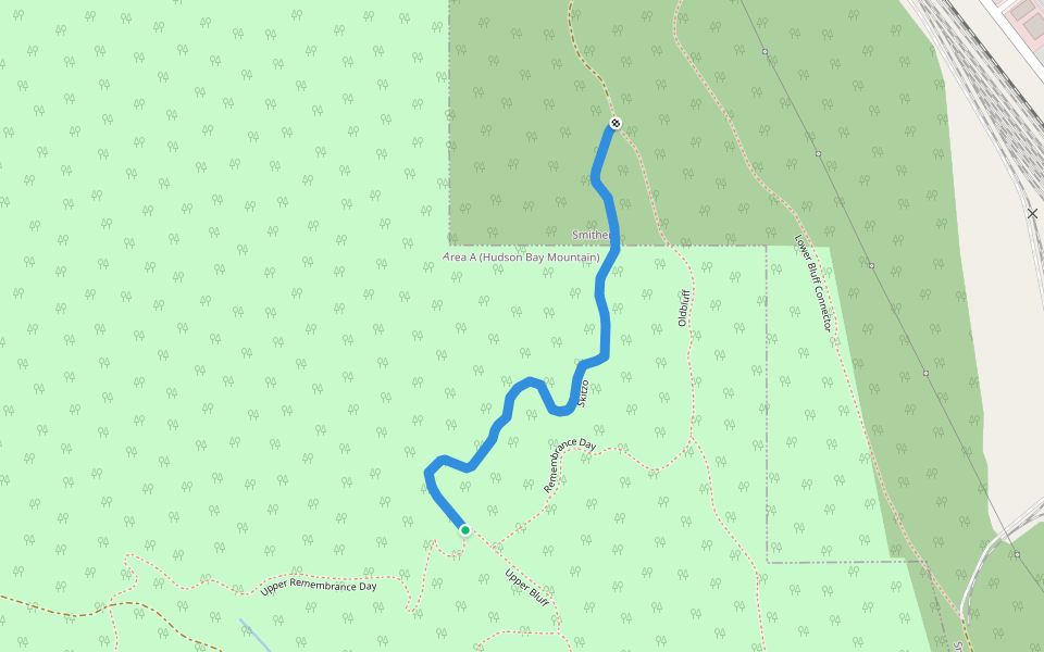 Skitzo walking route map in Smithers