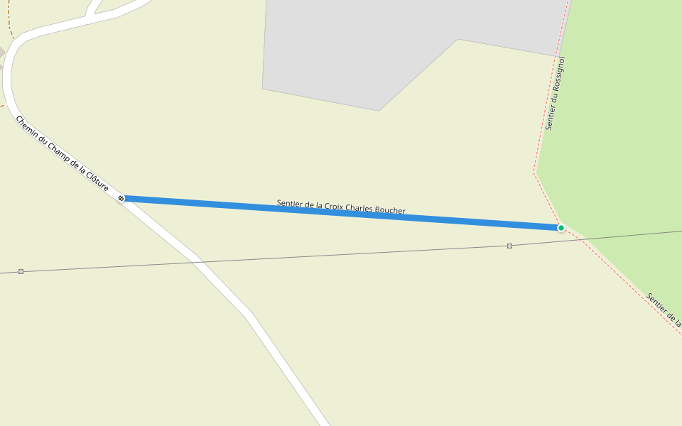 Sentier de la Croix Charles Boucher walking route map in Braine-l'Alleud