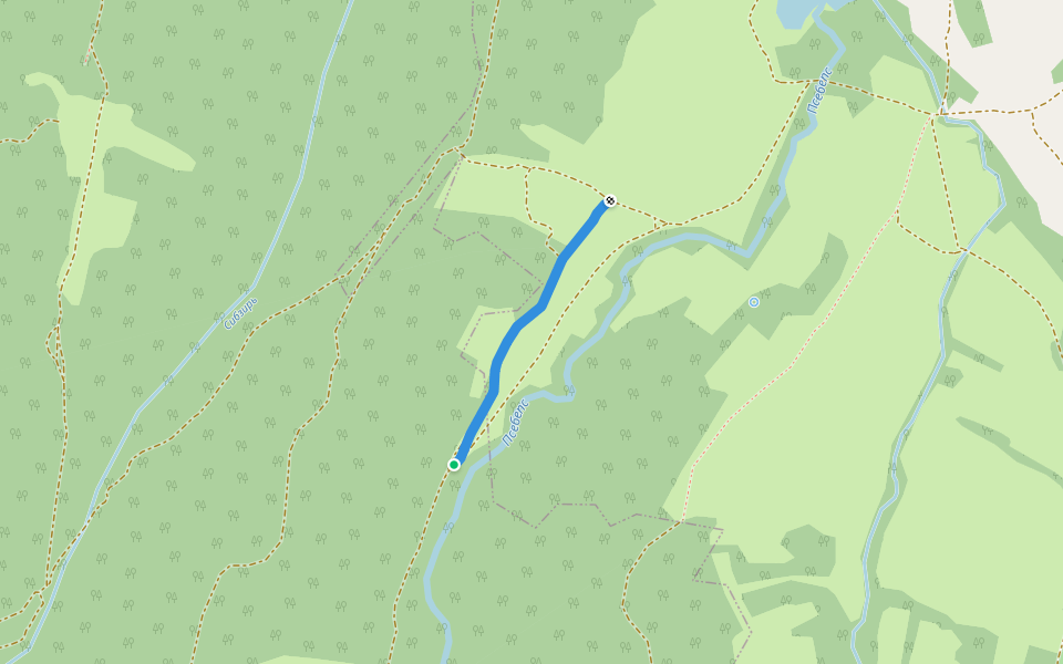 заросло walking route map in Gladkovskaya