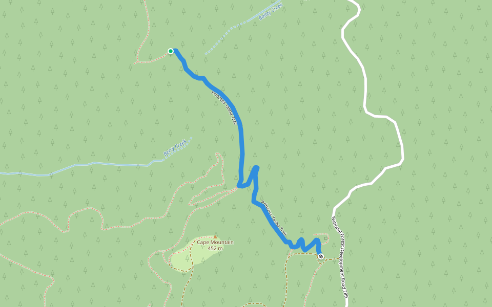 Princess Tasha Trail walking route map in Dunes City