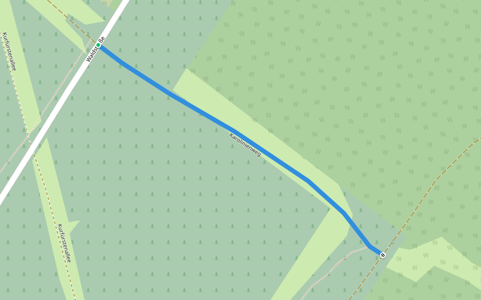 Karolinienweg walking route map in Gutsbezirk Reinhardswald