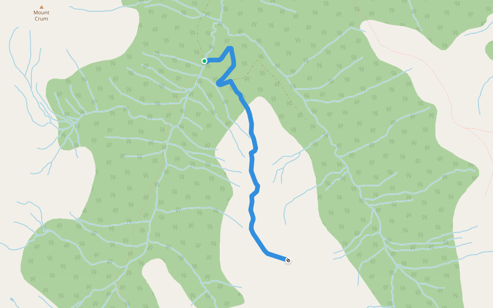 Pinnacle Peak Route walking route map in Tumbler Ridge