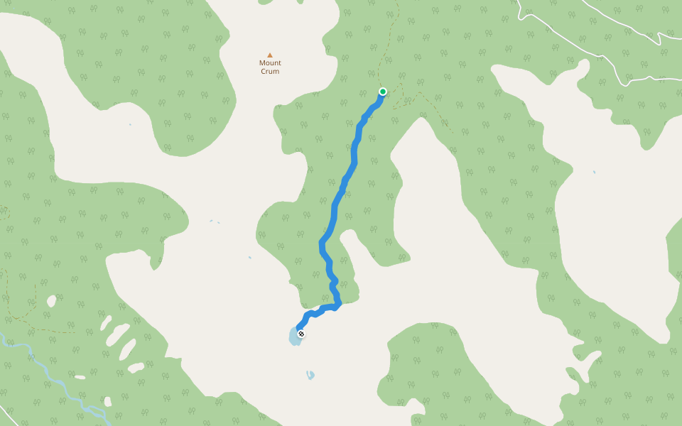 Windfall Lake trail walking route map in Tumbler Ridge