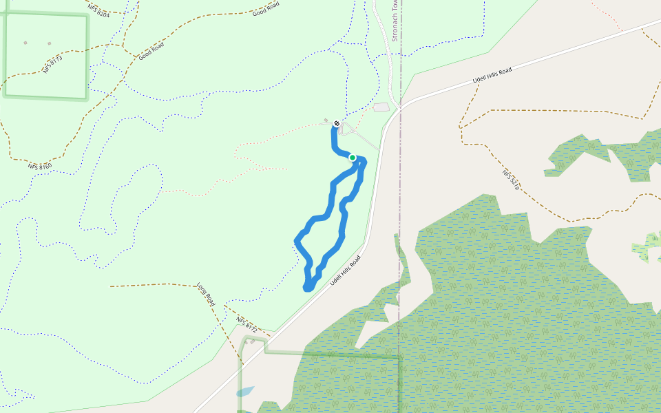 Corkpine walking route map in Wellston
