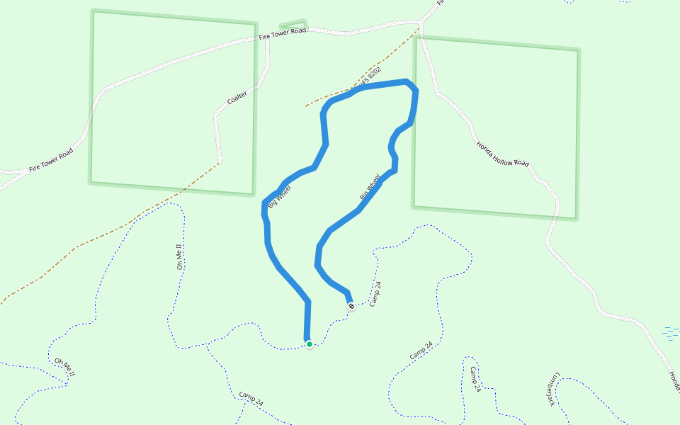 Big Wheel walking route map in Manistee