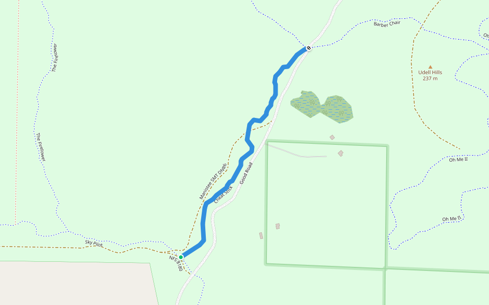 Cheat Stick walking route map in Manistee