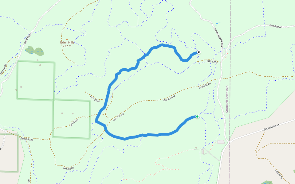 Double Bit walking route map in Manistee