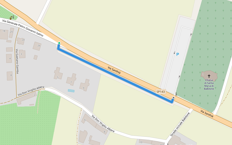 Viale Don Amilcare Garbaccio walking route map in Cavaglià