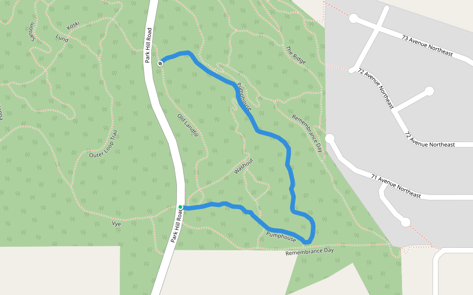 Pumphouse walking route map in Canoe
