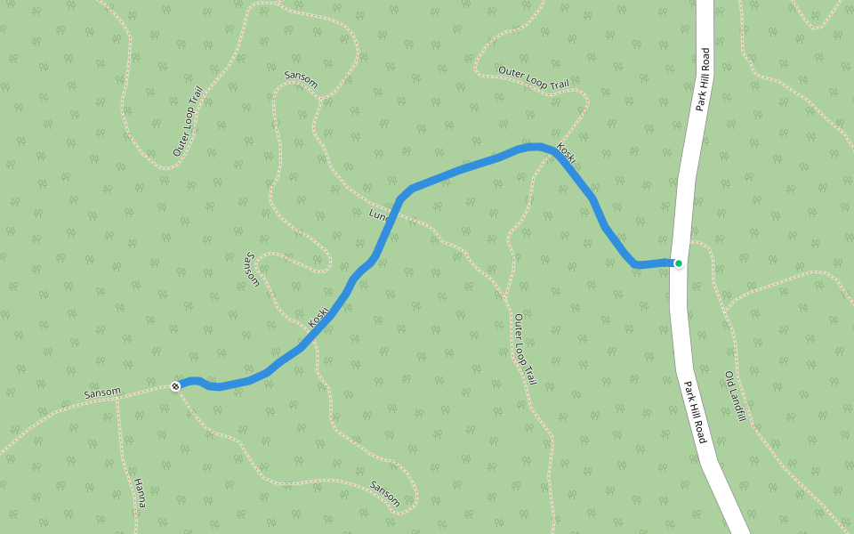 Koski walking route map in Canoe