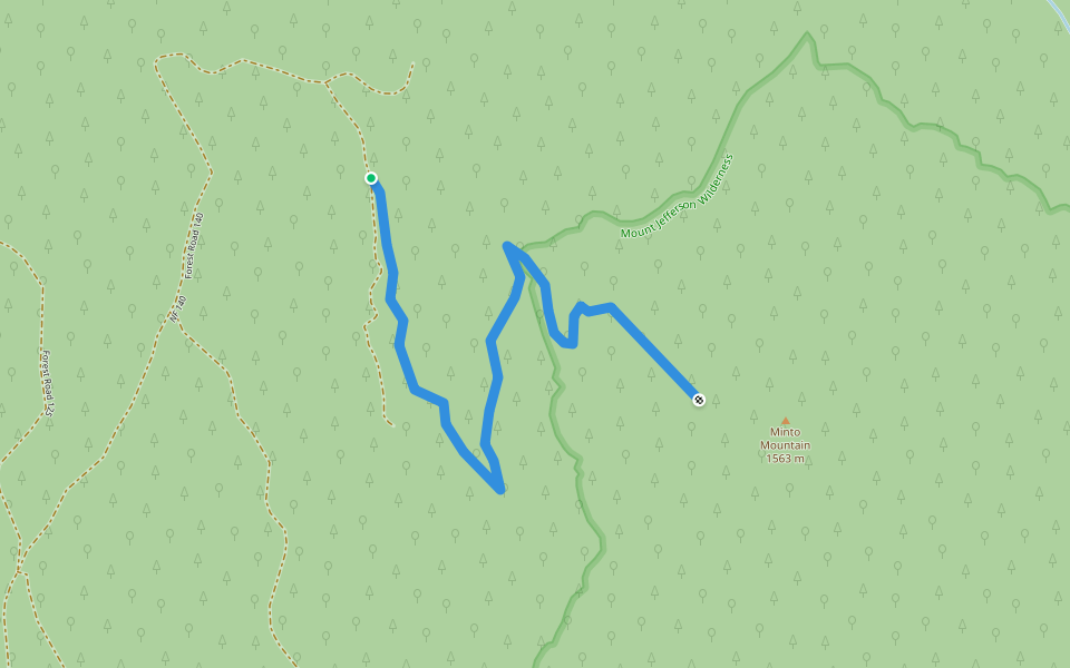 Minto Mountain Trail #3448 walking route map in Idanha