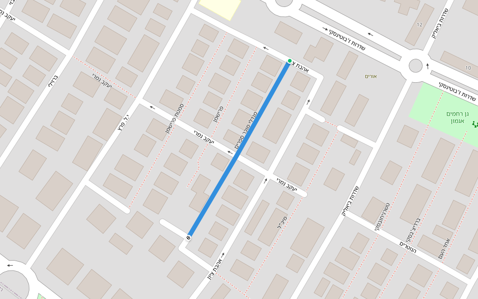 מנדלי מוכר ספרים walking route map in Kiryat Yam