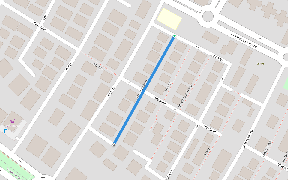 סמטת פרישמן walking route map in Kiryat Yam