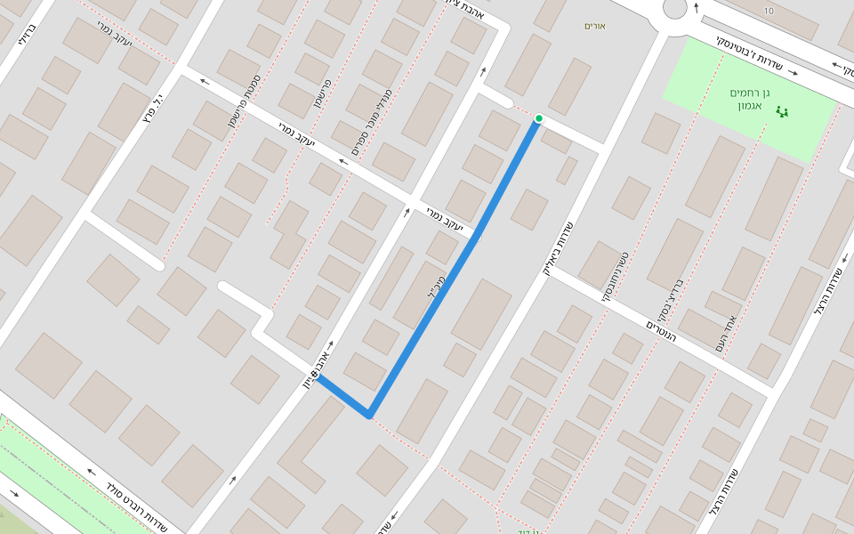 מיכ"ל walking route map in Kiryat Yam