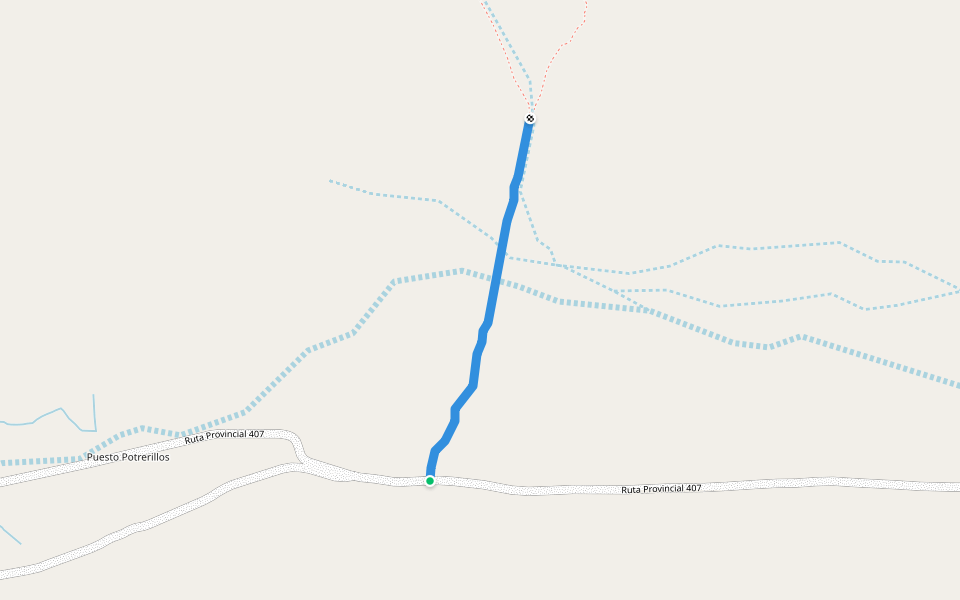 Acceso camino del Inca walking route map in Colangüil