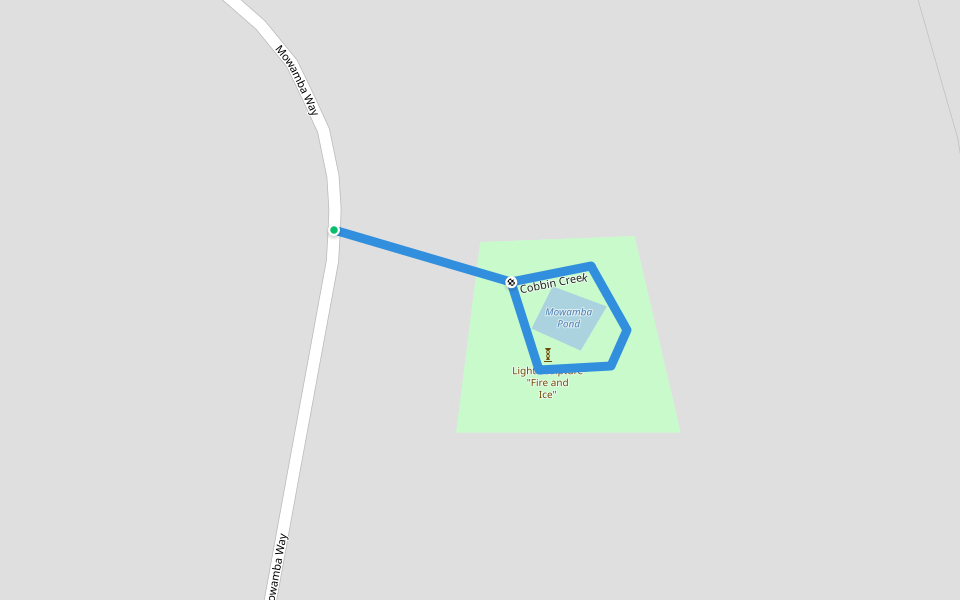 Cobbin Creek walking route map in Moonbah