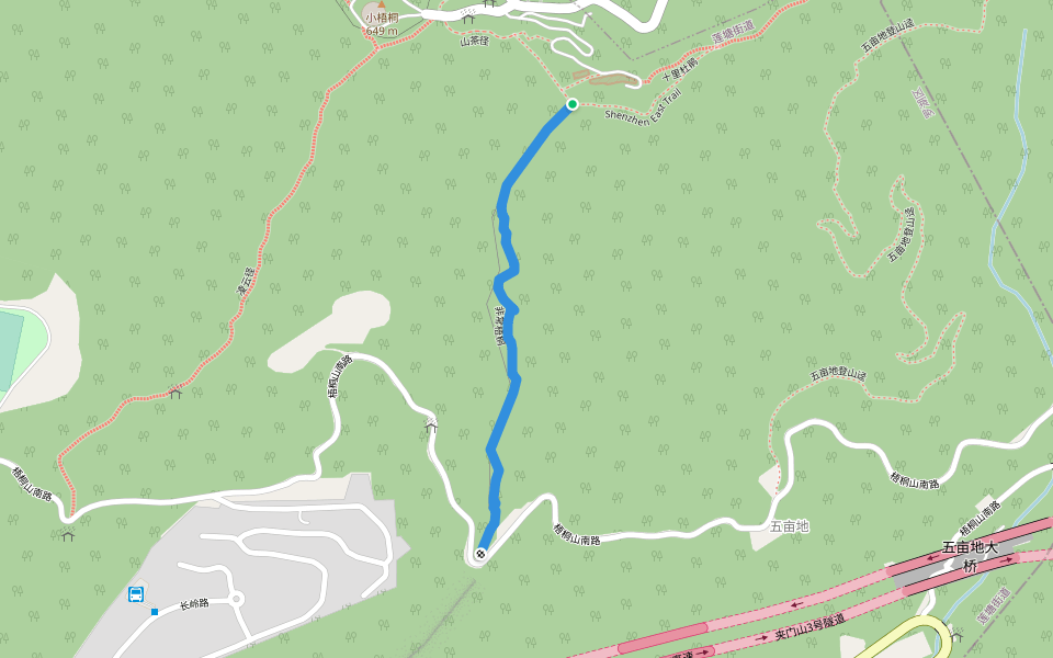 非常梧桐 walking route map in Shenzhen