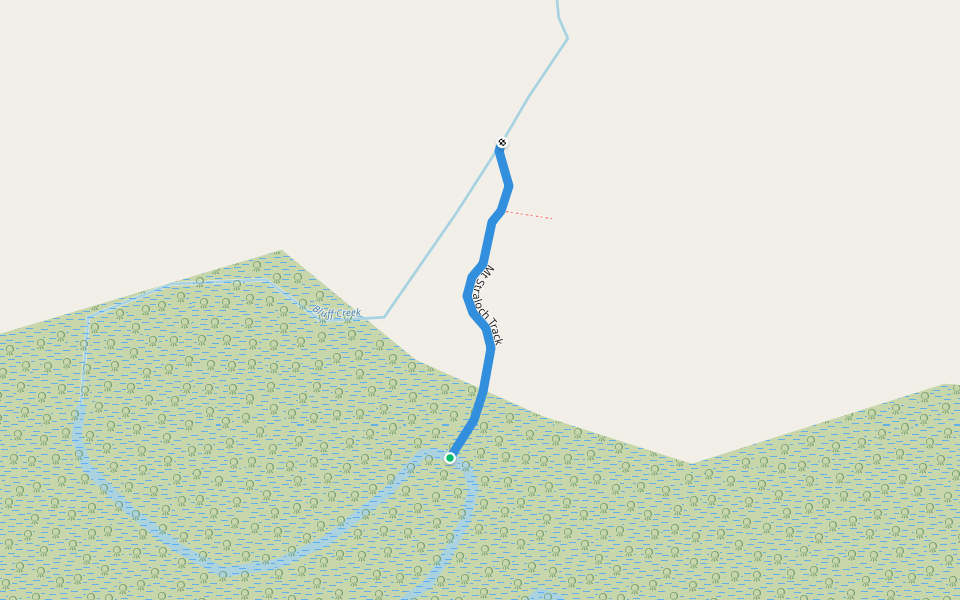 Mt Straloch Track walking route map in Hinchinbrook