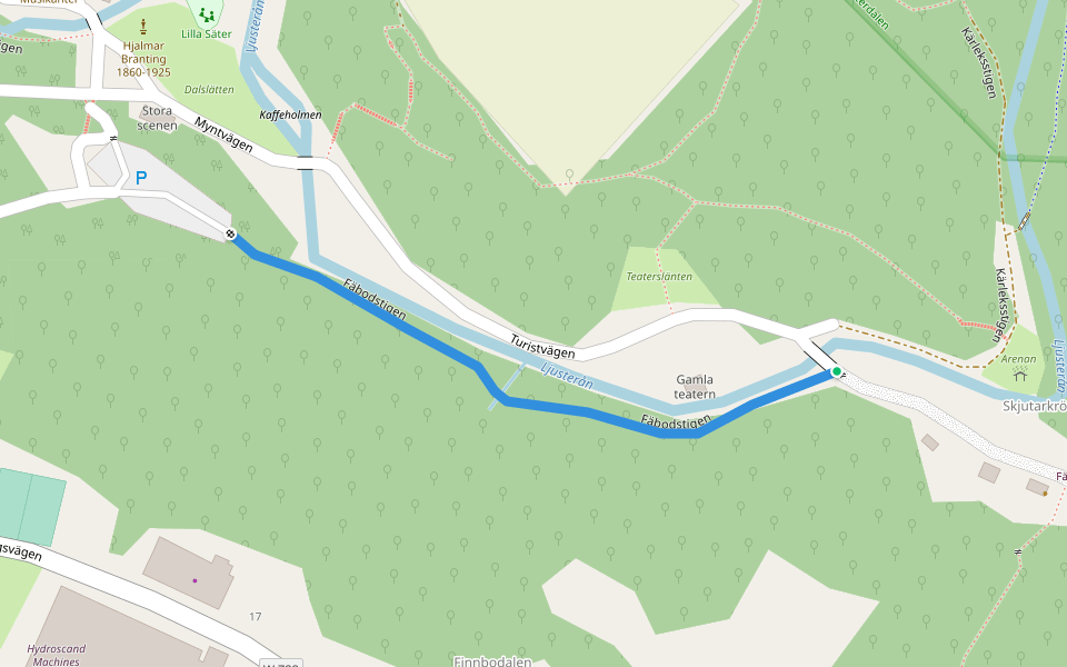 Fäbodstigen walking route map in Säter