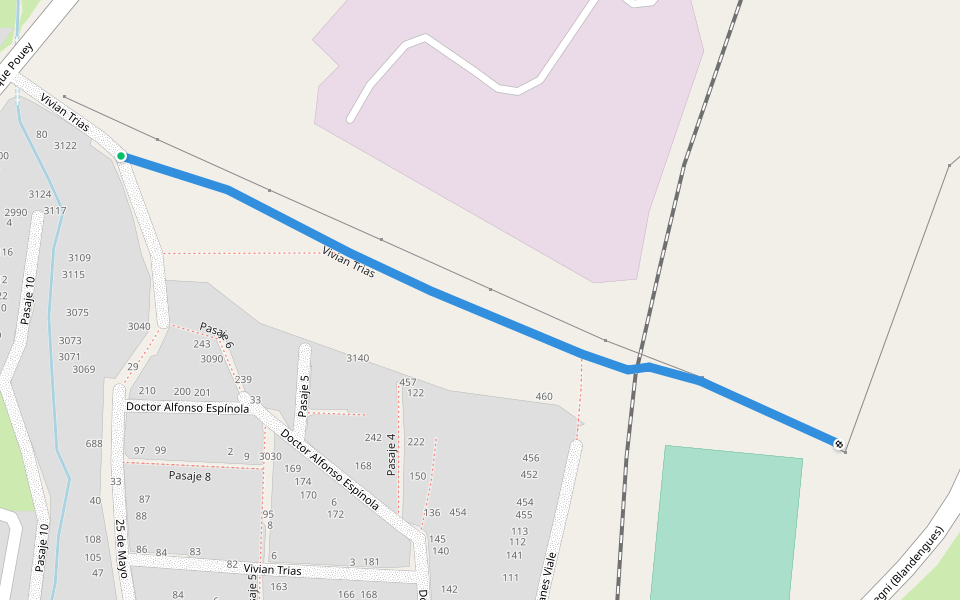 Vivian Trias walking route map in Las Piedras