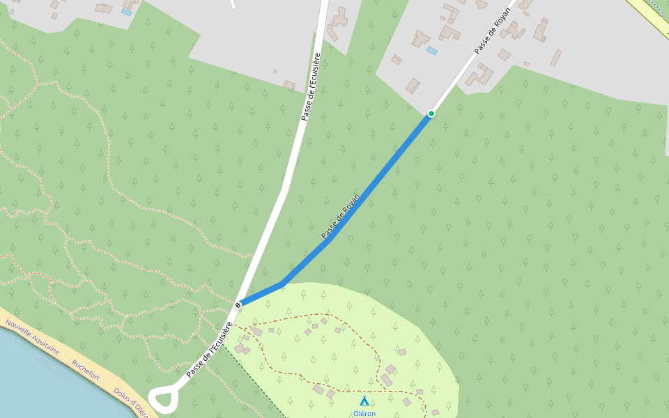 Passe de Royan walking route map in Dolus-d'Oléron
