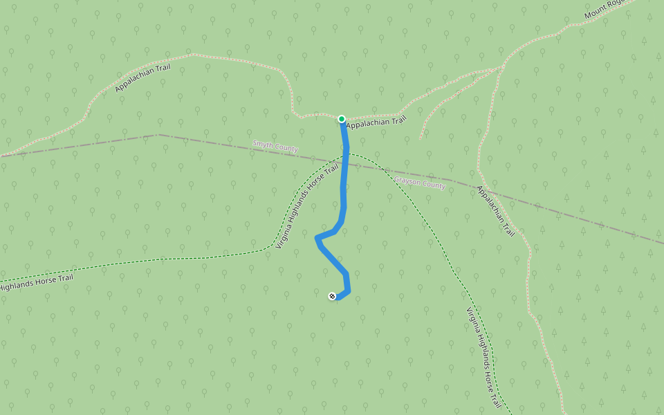 Deep Gap Spring Trail walking route map in Troutdale