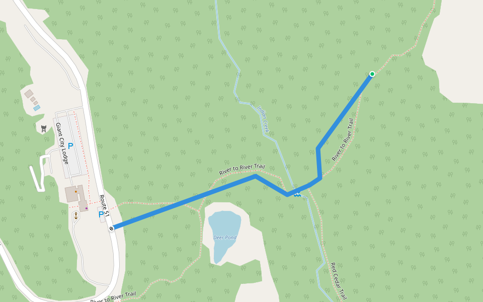 r2r guess 33 walking route map in Makanda