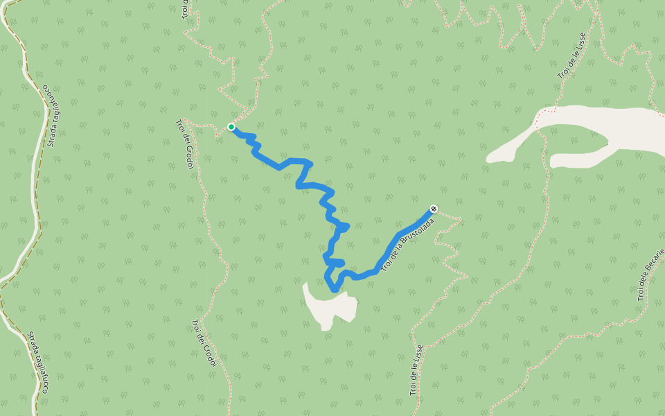 Troi de la Brustolada walking route map in Nove-San Floriano