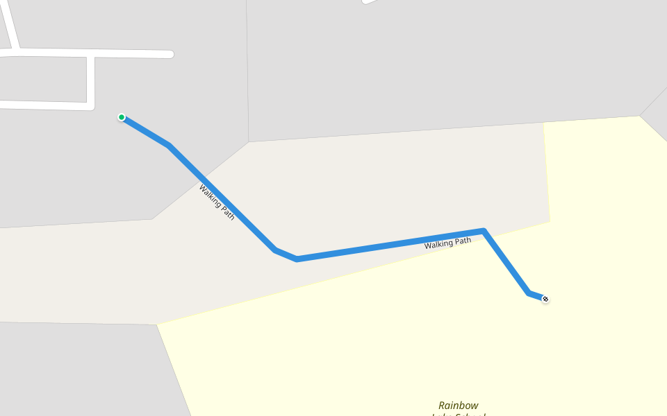 Walking Path walking route map in Rainbow Lake