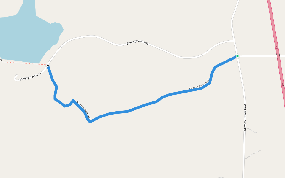 River to River Trail walking route map in Ozark